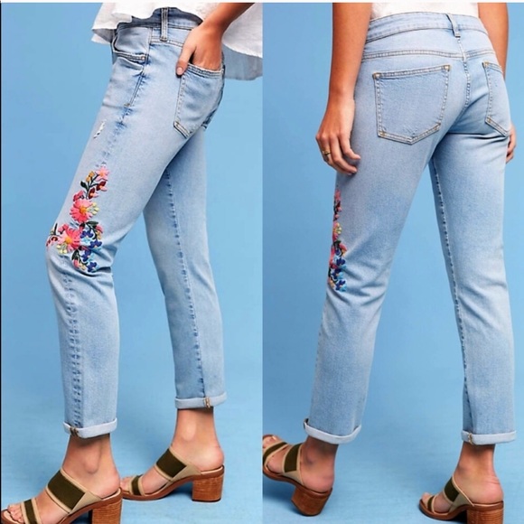 Anthropologie Denim - Anthropologie Pilcro and Press embroidered jeans